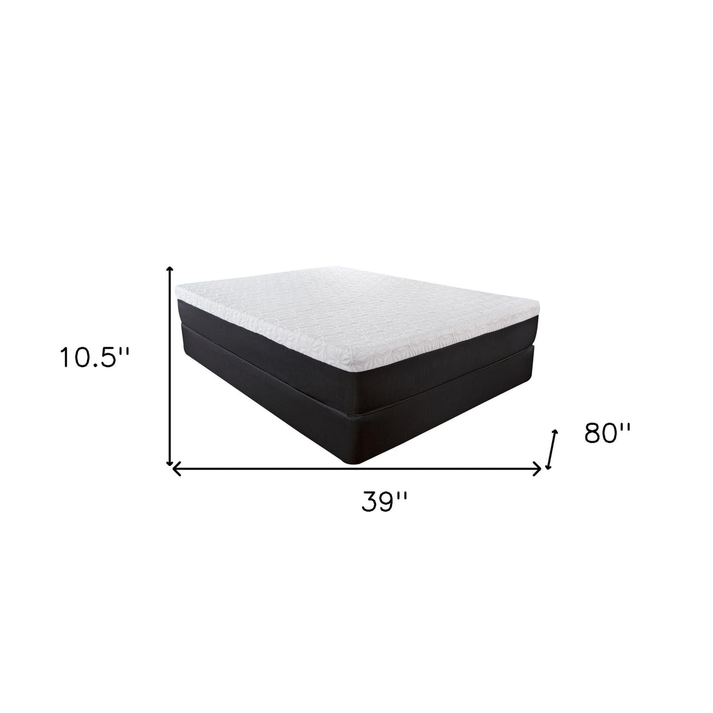 LuxxHomes  10.5" Lux Gel Infused Memory Foam And High Density Foam Mattress Twin