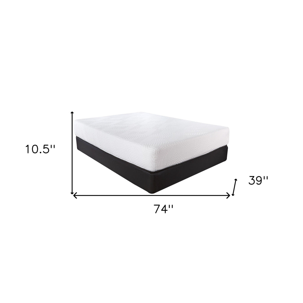 LuxxHomes  10.5" Hybrid Lux Memory Foam And Wrapped Coil Mattress Twin