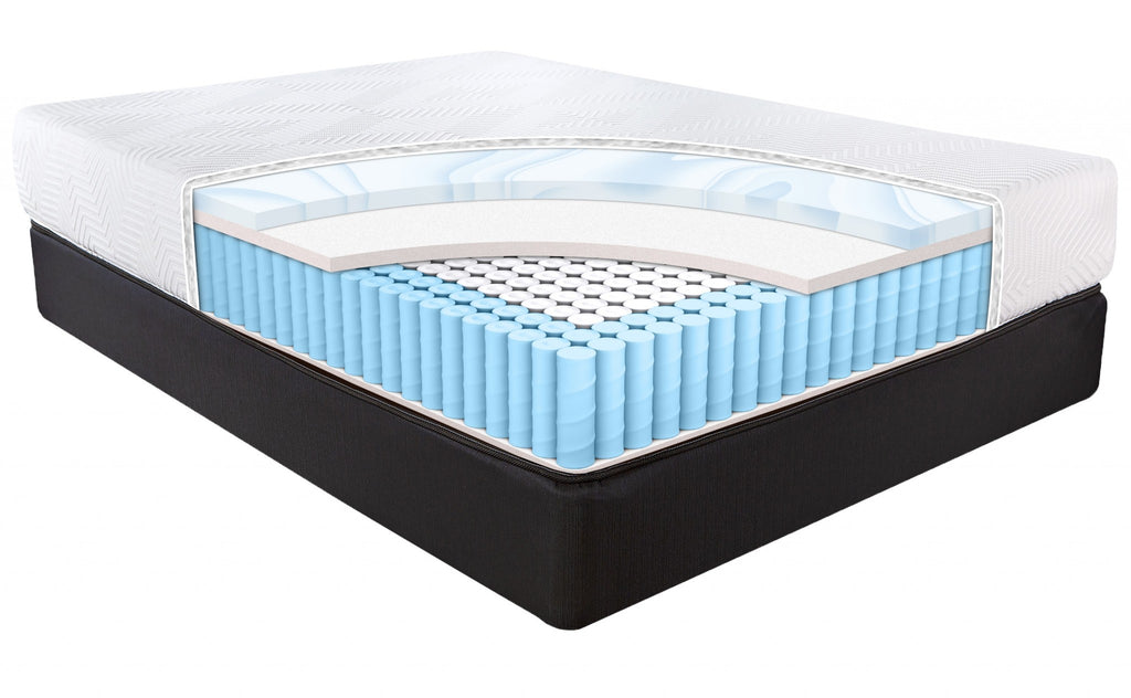 LuxxHomes  10.5" Hybrid Lux Memory Foam And Wrapped Coil Mattress Twin