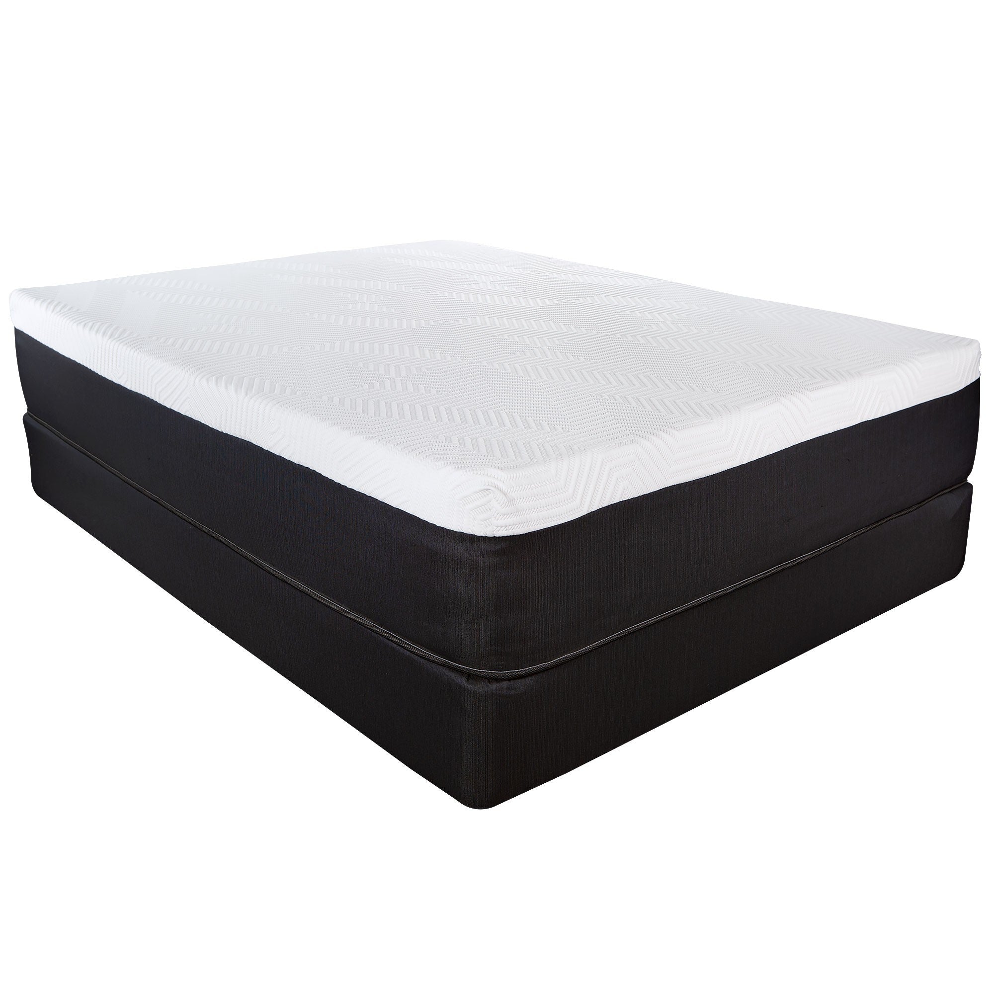 LuxxHomes  13" Hybrid Lux Memory Foam And Wrapped Coil Mattress Twin