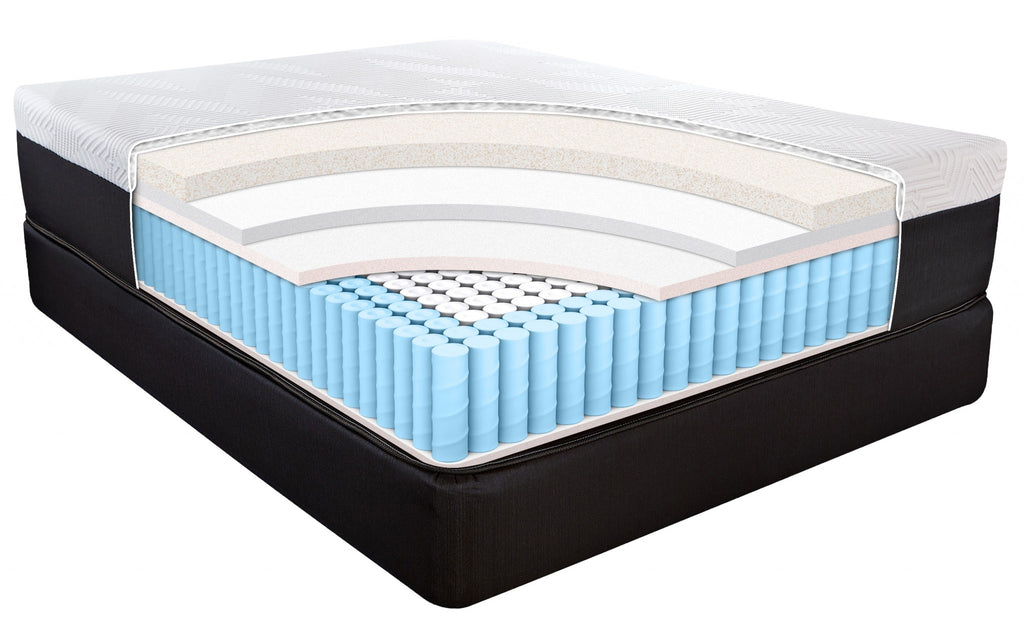 LuxxHomes  14" Hybrid Lux Memory Foam And Wrapped Coil Mattress Full