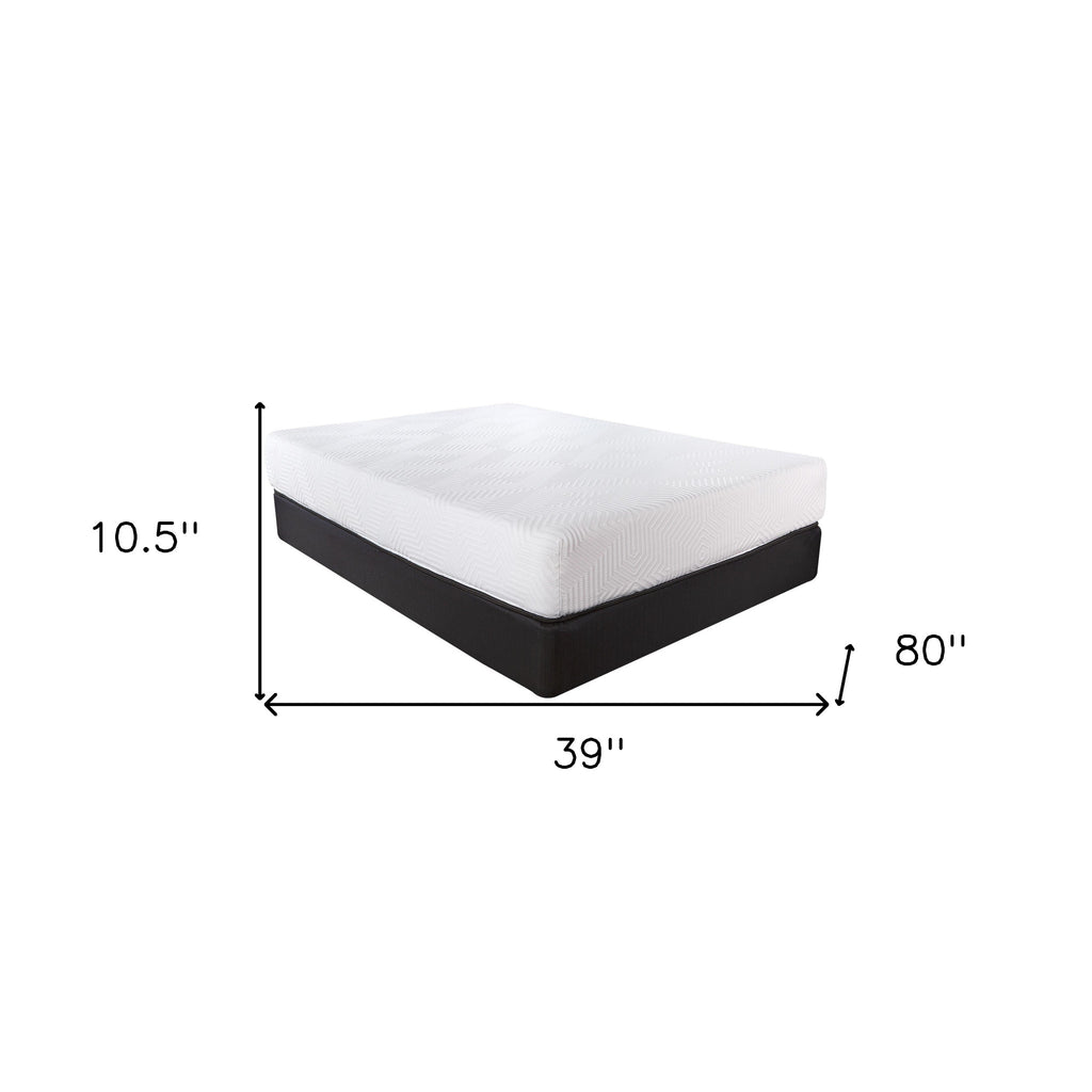 LuxxHomes  10.5" Hybrid Lux Memory Foam And Wrapped Coil Mattress Twin