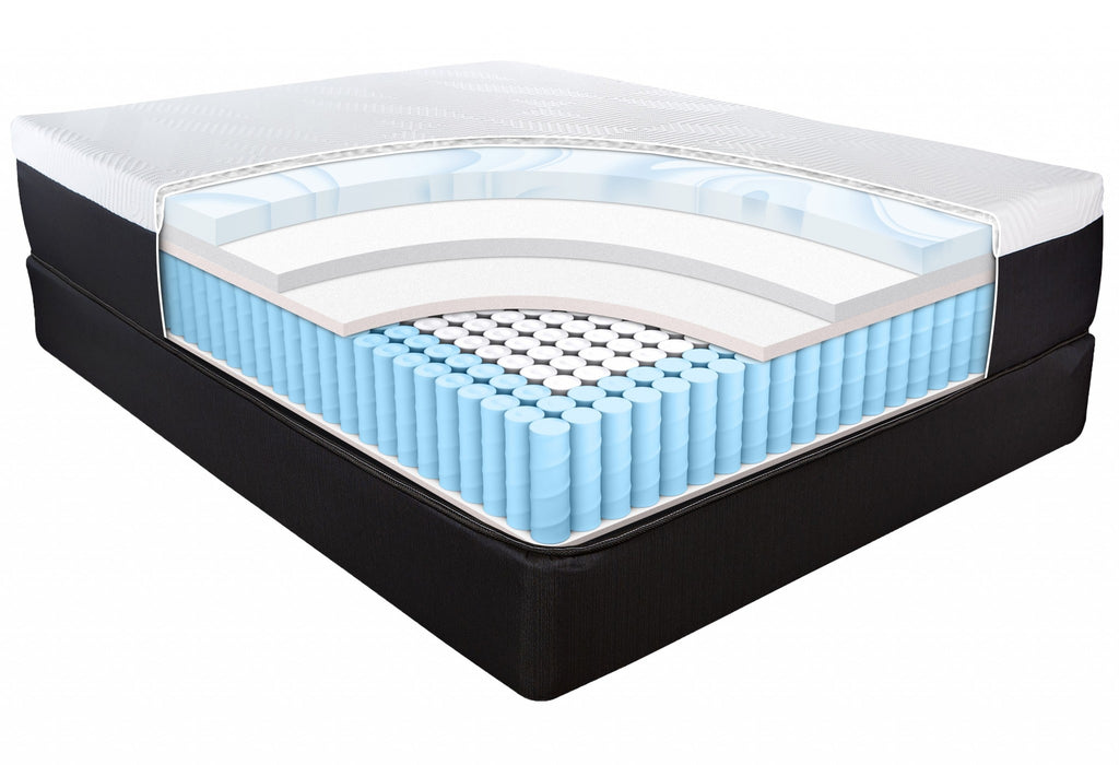 LuxxHomes  13" Hybrid Lux Memory Foam And Wrapped Coil Mattress Twin