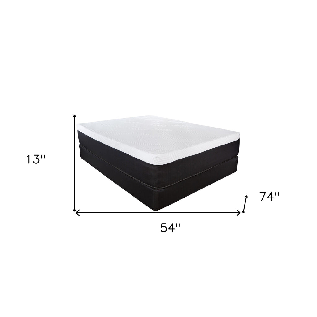 LuxxHomes  13" Hybrid Lux Memory Foam And Wrapped Coil Mattress Twin