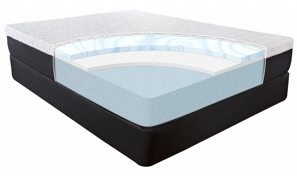 LuxxHomes  10.5" Lux Gel Infused Memory Foam And High Density Foam Mattress Twin