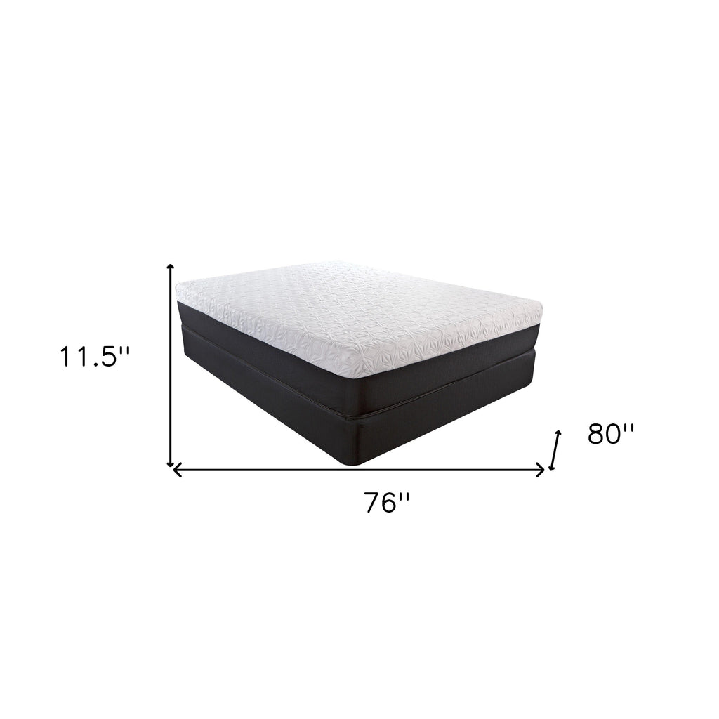 11.5" Lux Copper Infused Gel Memory Foam And High Density Foam Mattress Queen