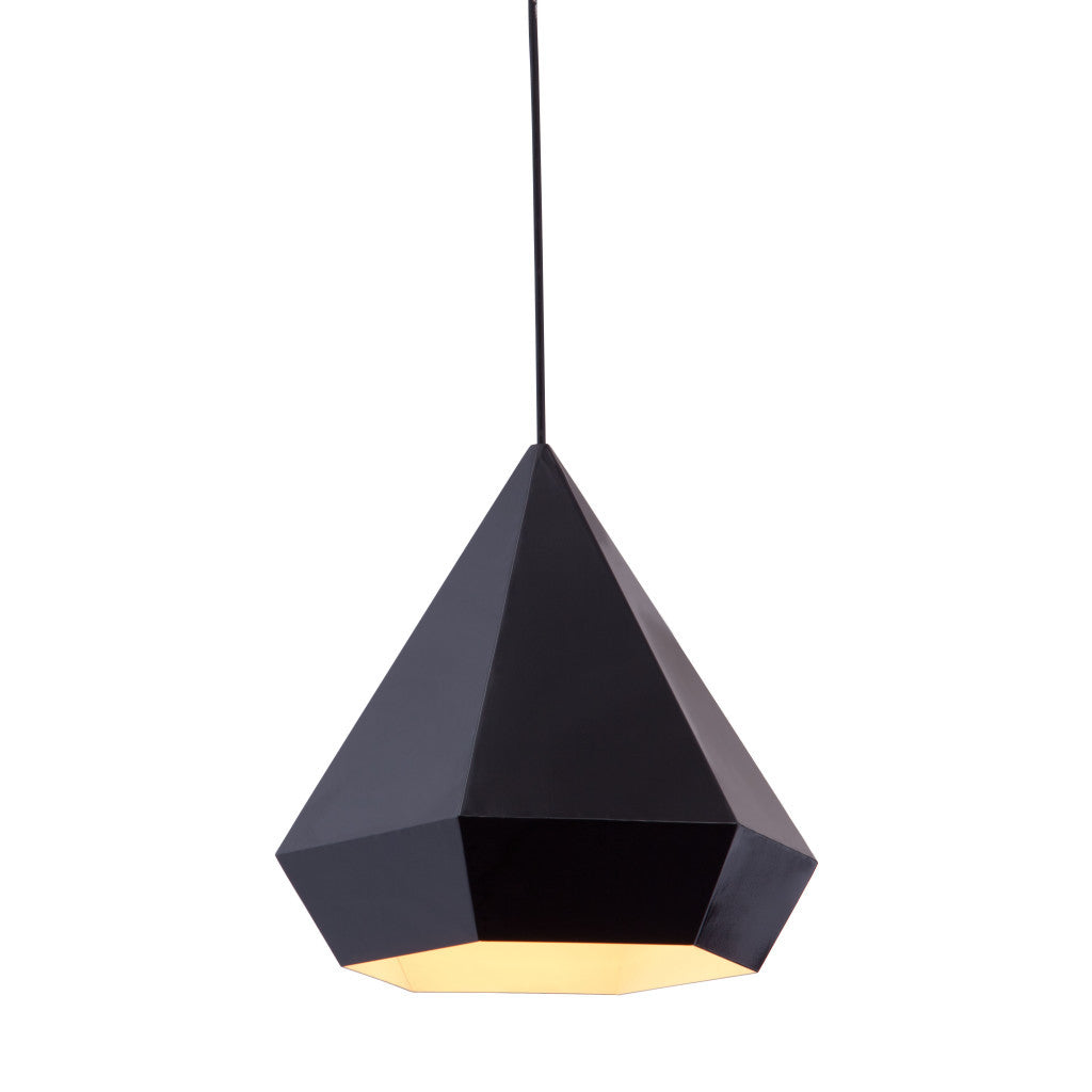 Black Lantern Metal Dimmable Ceiling Light With Black Shades