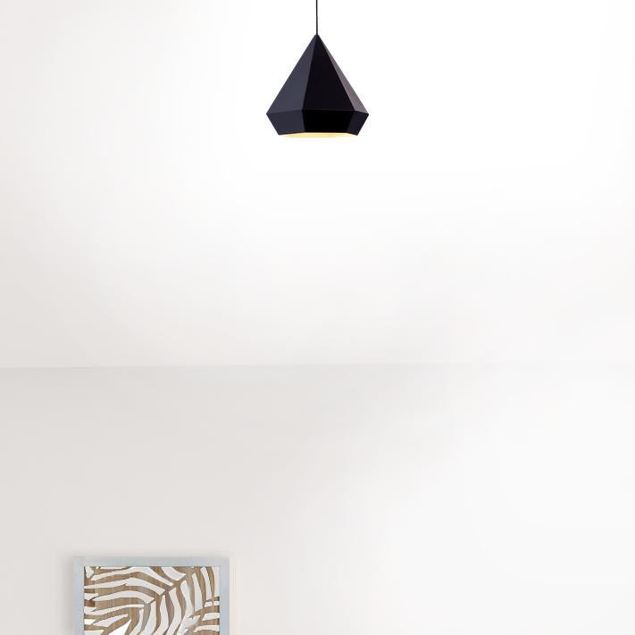 Black Lantern Metal Dimmable Ceiling Light With Black Shades