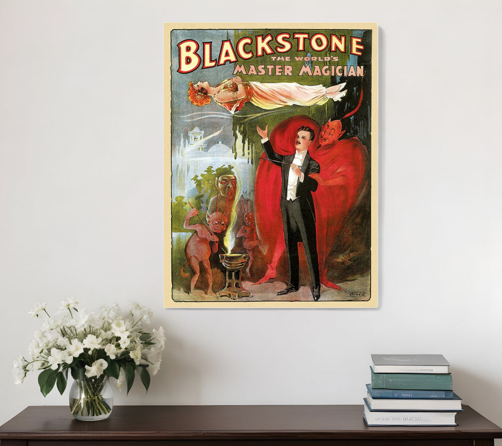 Vintage 1934 Blackstone Magic Unframed Print Wall Art