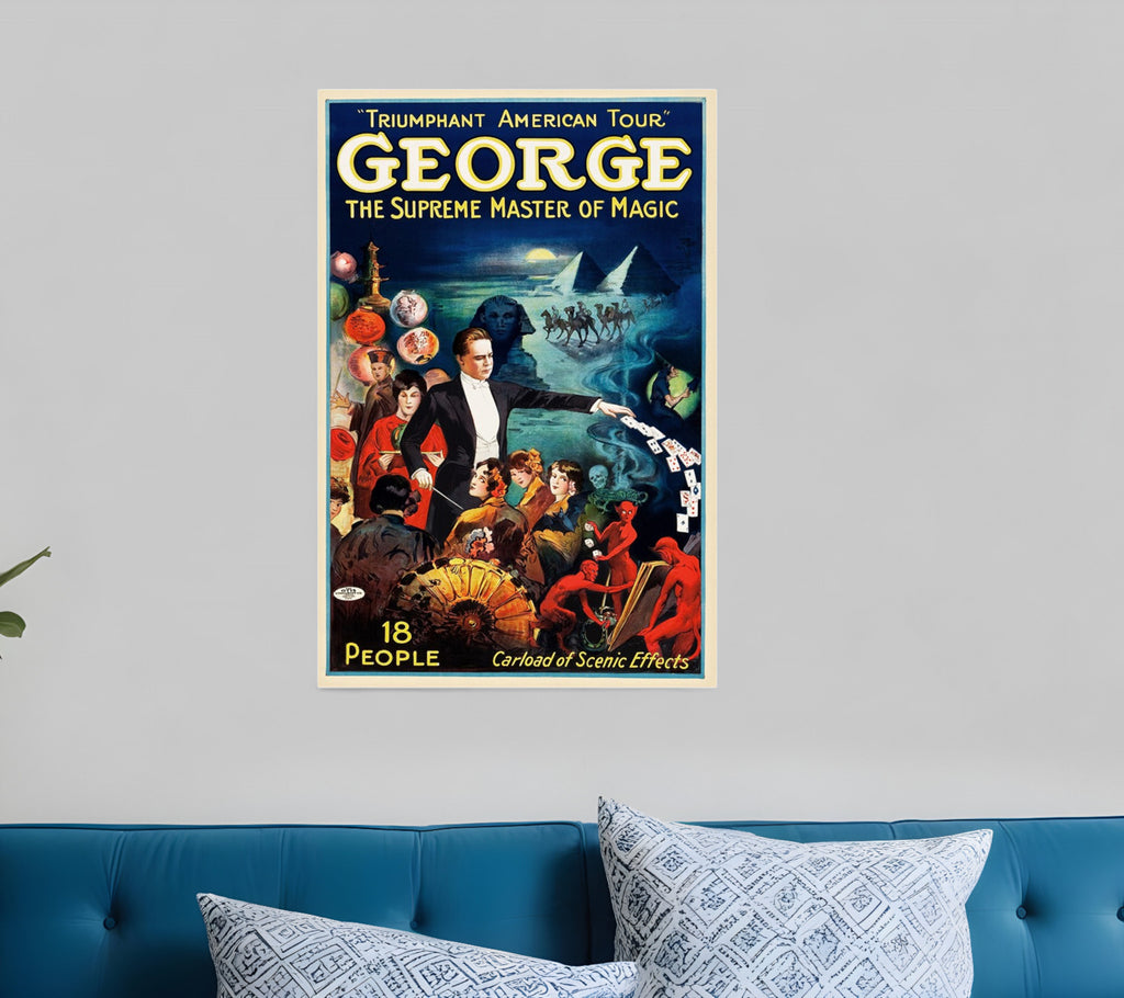 George The Supreme Master Vintage Magic Unframed Print Wall Art