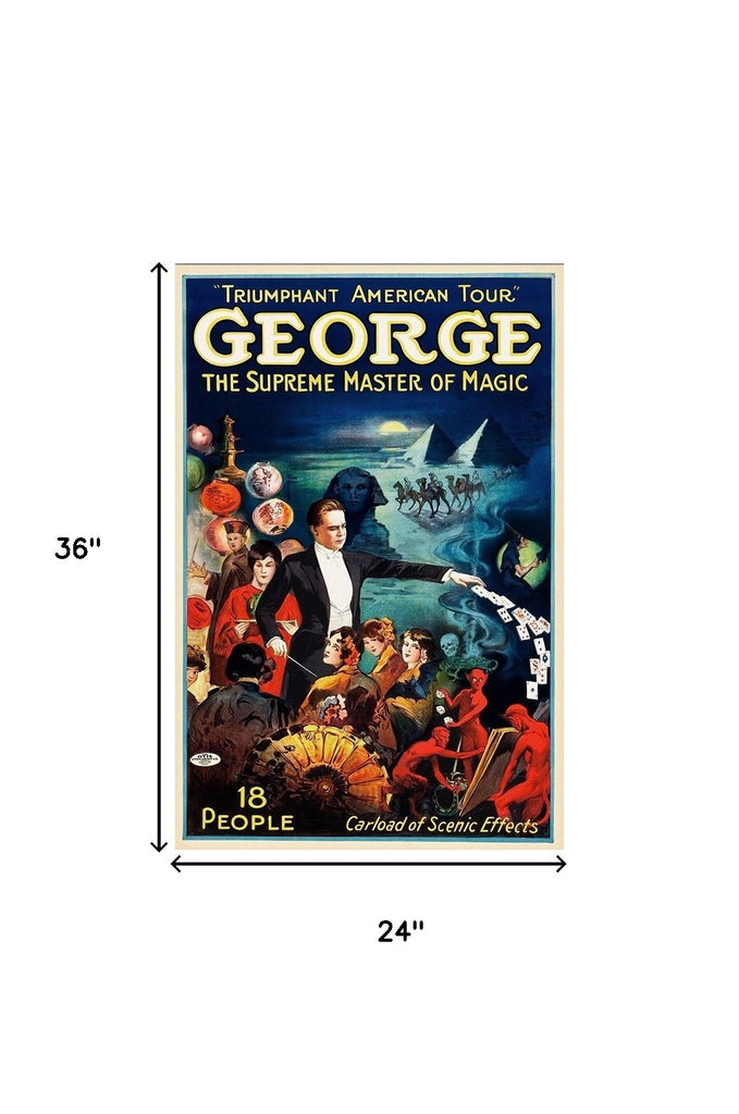 George The Supreme Master Vintage Magic Unframed Print Wall Art