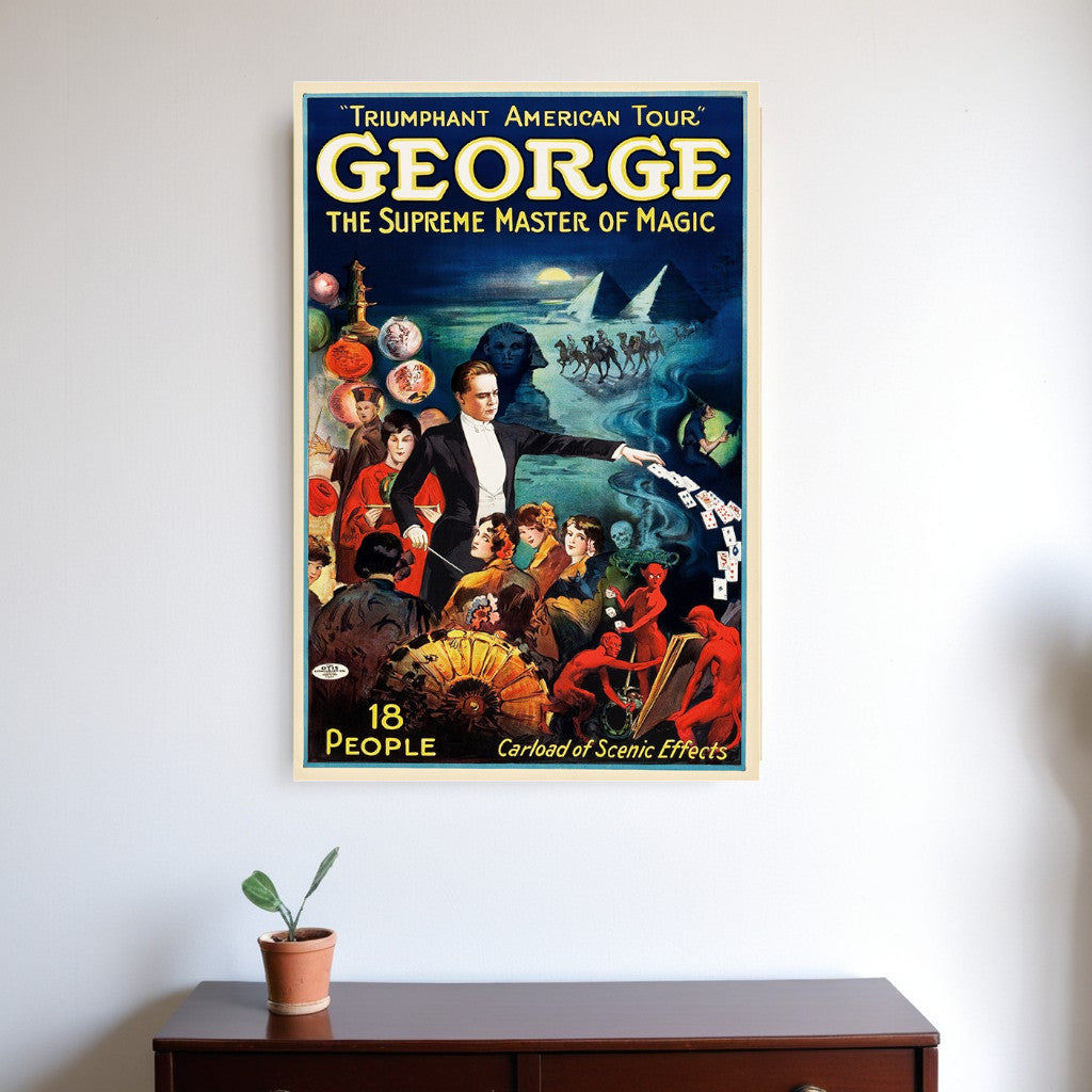 George The Supreme Master Vintage Magic Unframed Print Wall Art