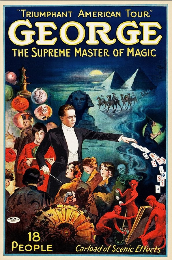 George The Supreme Master Vintage Magic Unframed Print Wall Art