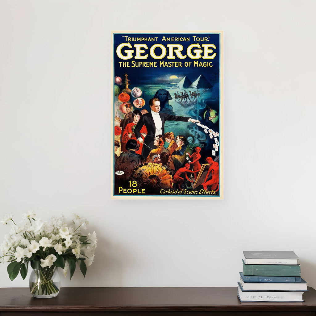 George The Supreme Master Vintage Magic Unframed Print Wall Art