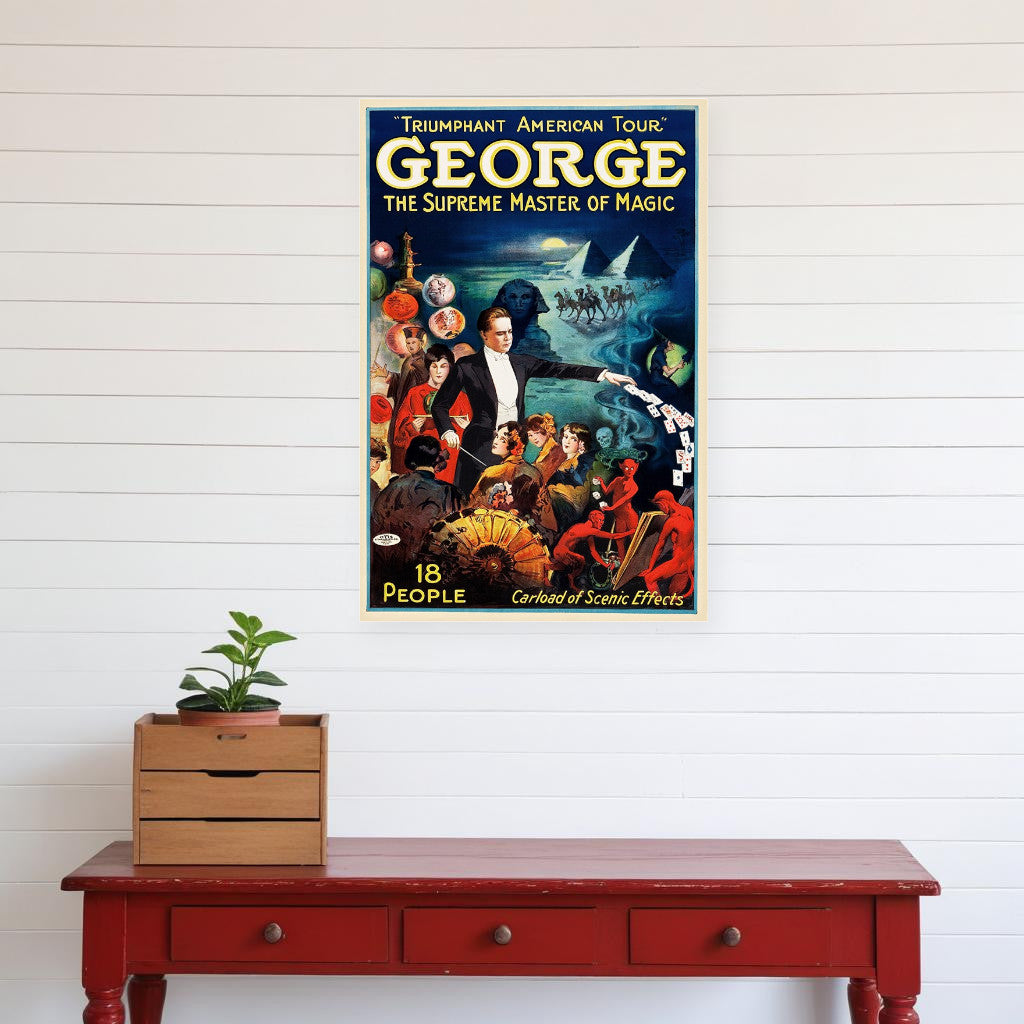 George The Supreme Master Vintage Magic Unframed Print Wall Art