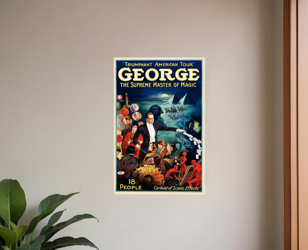 George The Supreme Master Vintage Magic Unframed Print Wall Art