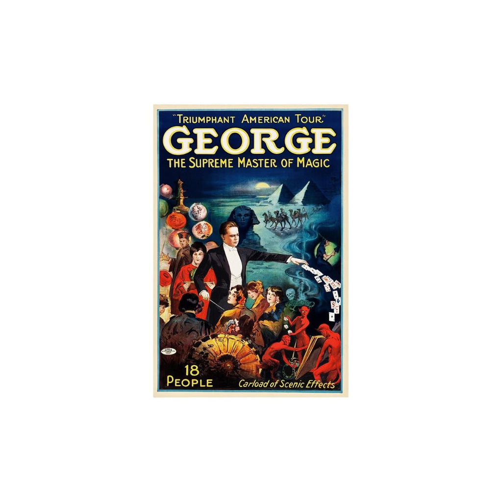 George The Supreme Master Vintage Magic Unframed Print Wall Art