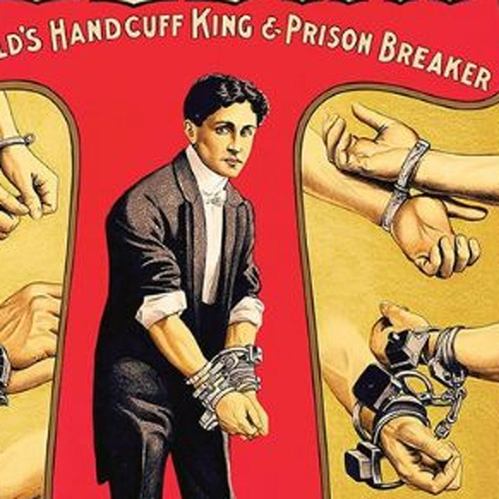 24" X 36" Houdini Handcuff King Vintage Magic Poster Wall Art