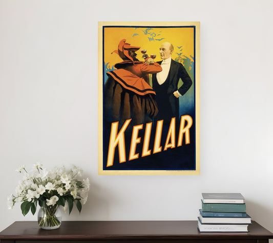 Kellar Having Drinks With The Devil Vintage Magic Unframed Print Wall Art