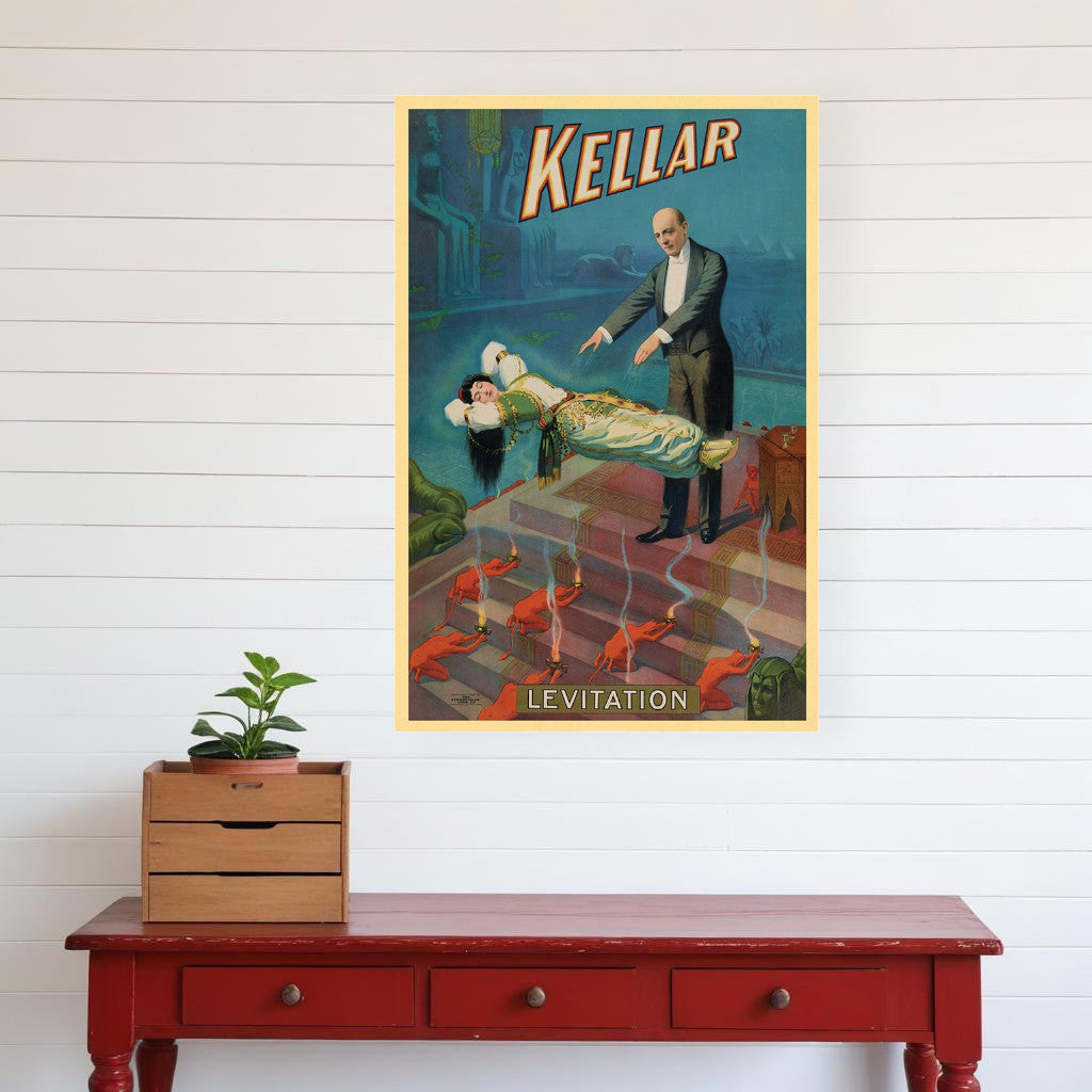 Kellar Levitation Vintage Magic Unframed Print Wall Art