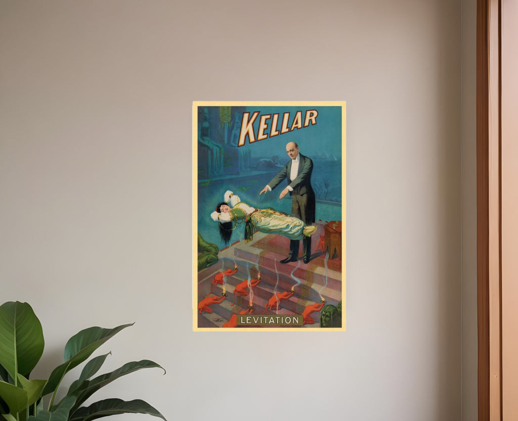 Kellar Levitation Vintage Magic Unframed Print Wall Art