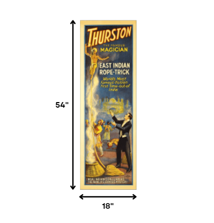 24" X 72" Thurston Rope Trick Vintage Magic Poster Wall Art