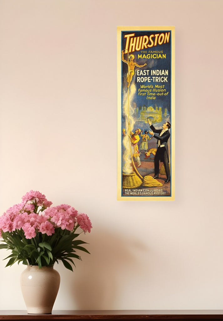 24" X 72" Thurston Rope Trick Vintage Magic Poster Wall Art