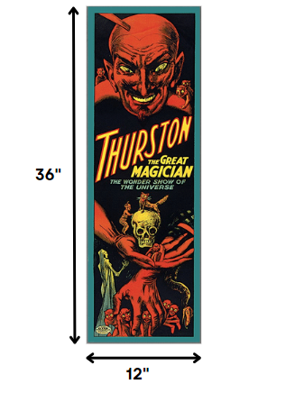 24" X 72" Thurston The Great Wonder Show Vintage Magic Poster Wall Art