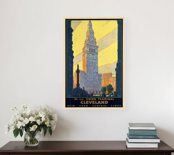 Cleveland Union Terminal Vintage Travel Unframed Print Wall Art