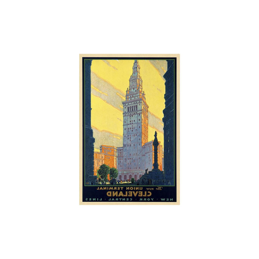 Cleveland Union Terminal Vintage Travel Unframed Print Wall Art