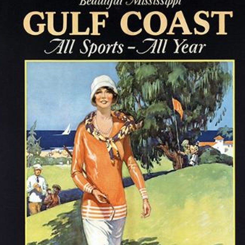 Gulf Coast Golf 1932 Vintage Travel Unframed Print Wall Art