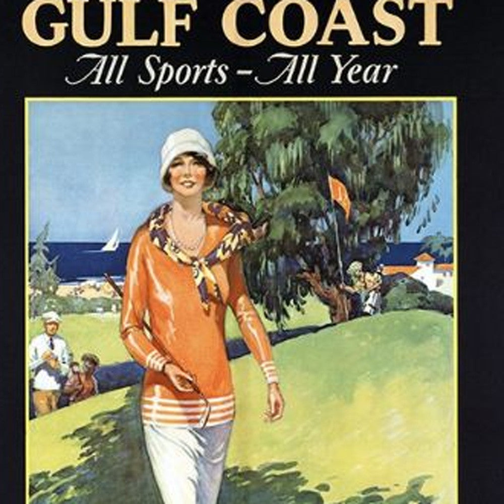 Gulf Coast Golf 1932 Vintage Travel Unframed Print Wall Art