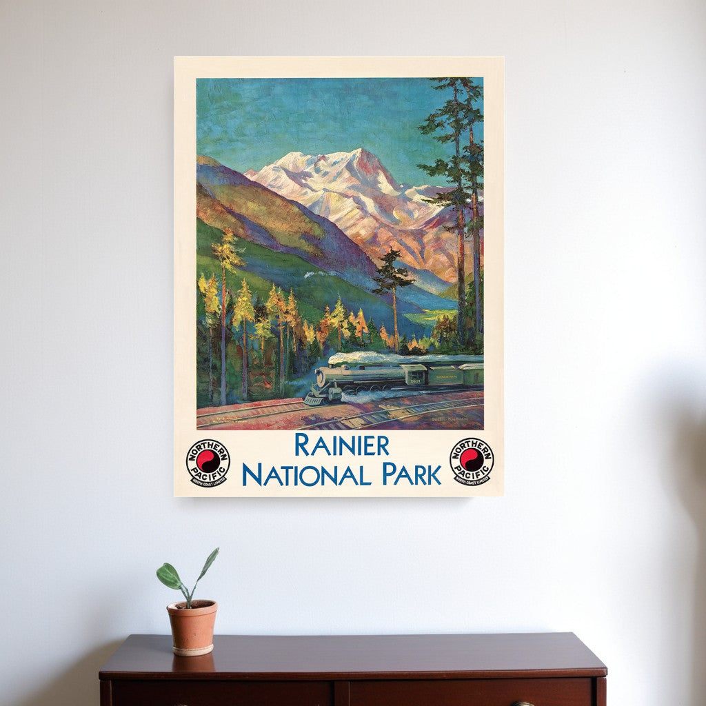 36" X 48" Rainier National Park C1920S Vintage Travel Poster Wall Art