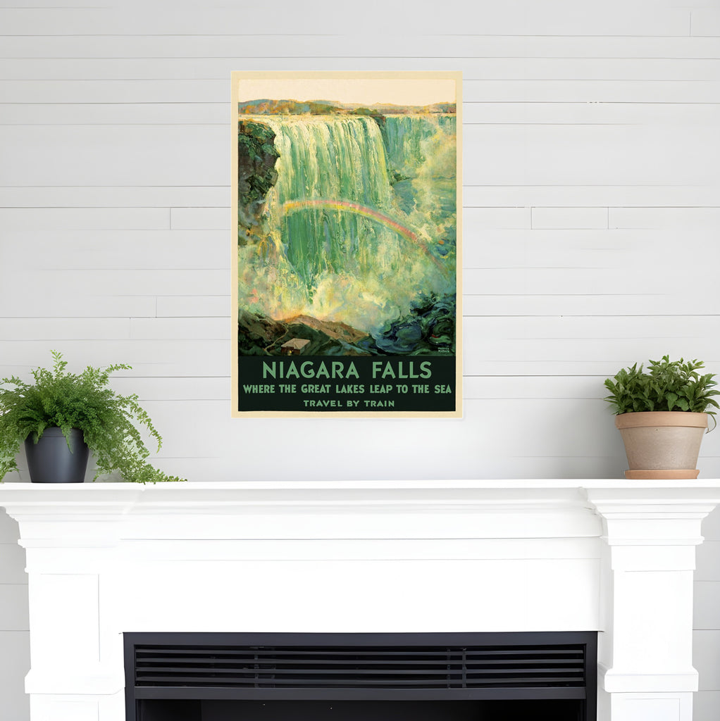 36" X 54" Niagra Falls New York C1920S Vintage Travel Poster Wall Art