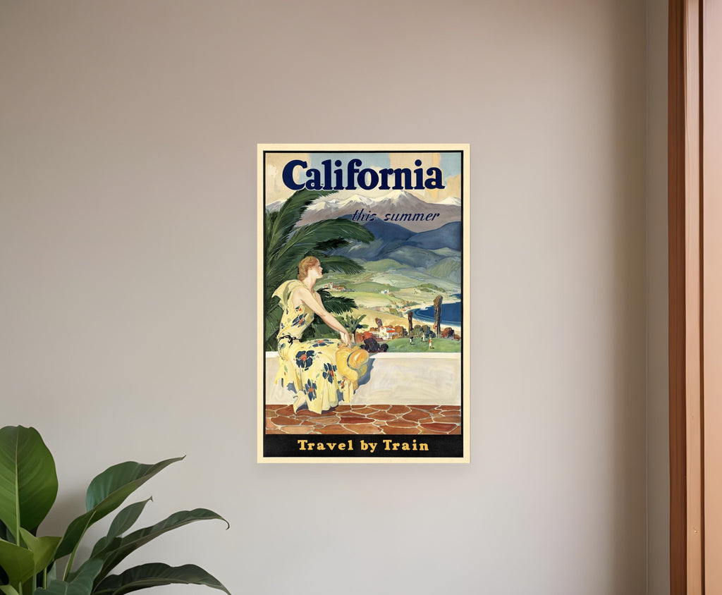 Vintage 1934 California Travel Unframed Print Wall Art