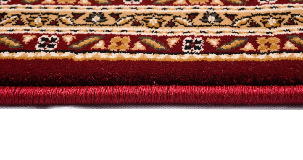 10' Runner Red and Beige Oriental Power Loom Runner Rug