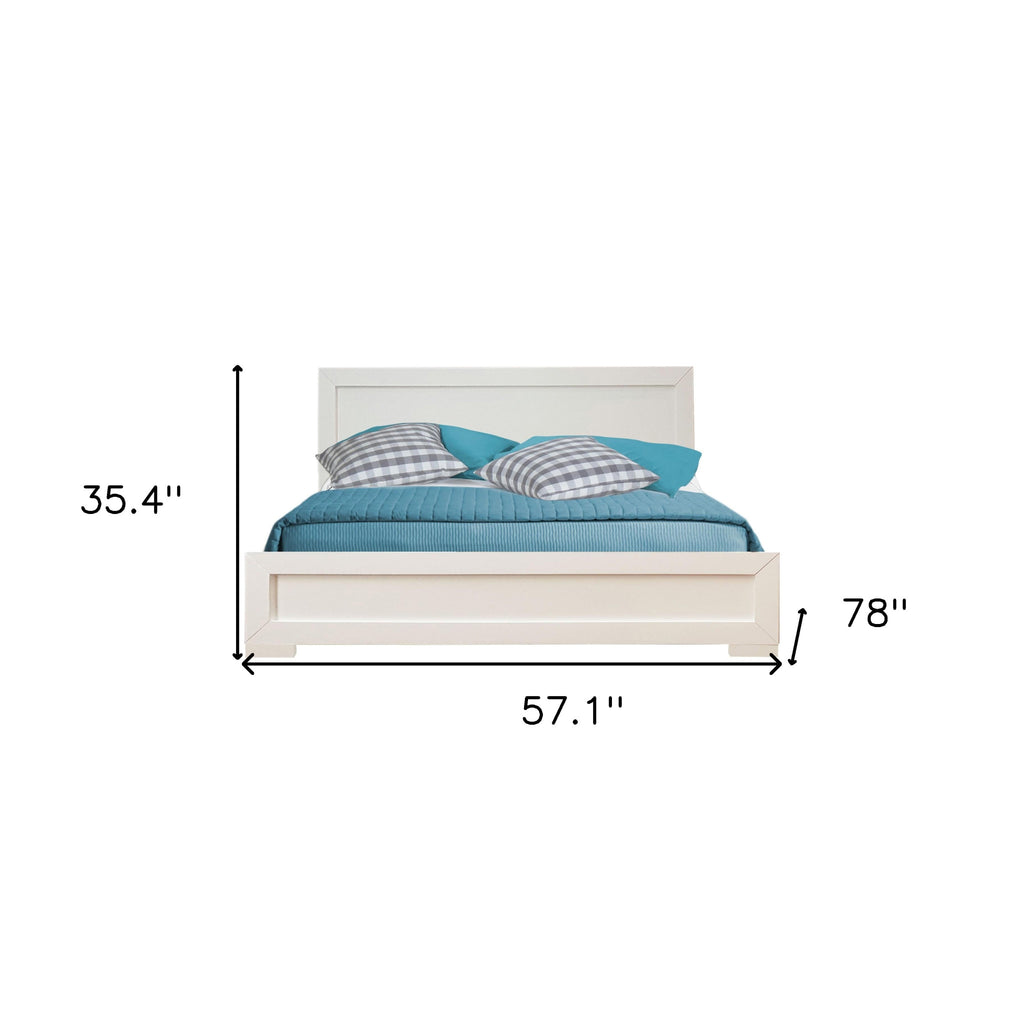 Black Solid and Manufactured Wood King Bed Frame