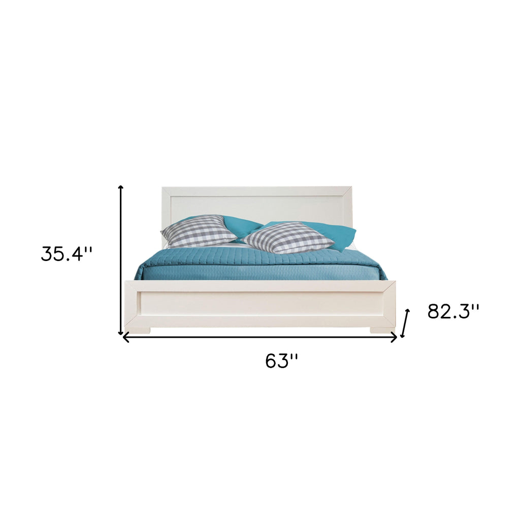 Black Solid and Manufactured Wood King Bed Frame