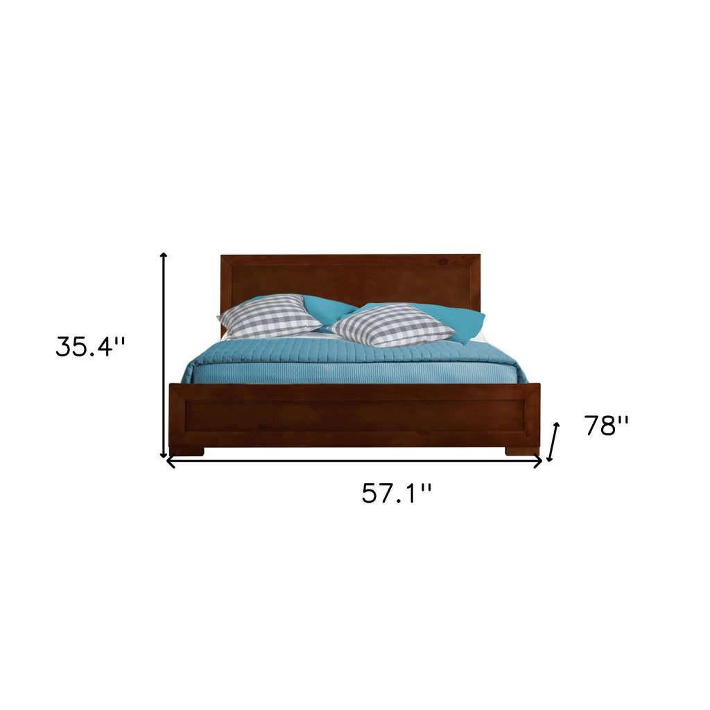 Black Solid and Manufactured Wood King Bed Frame