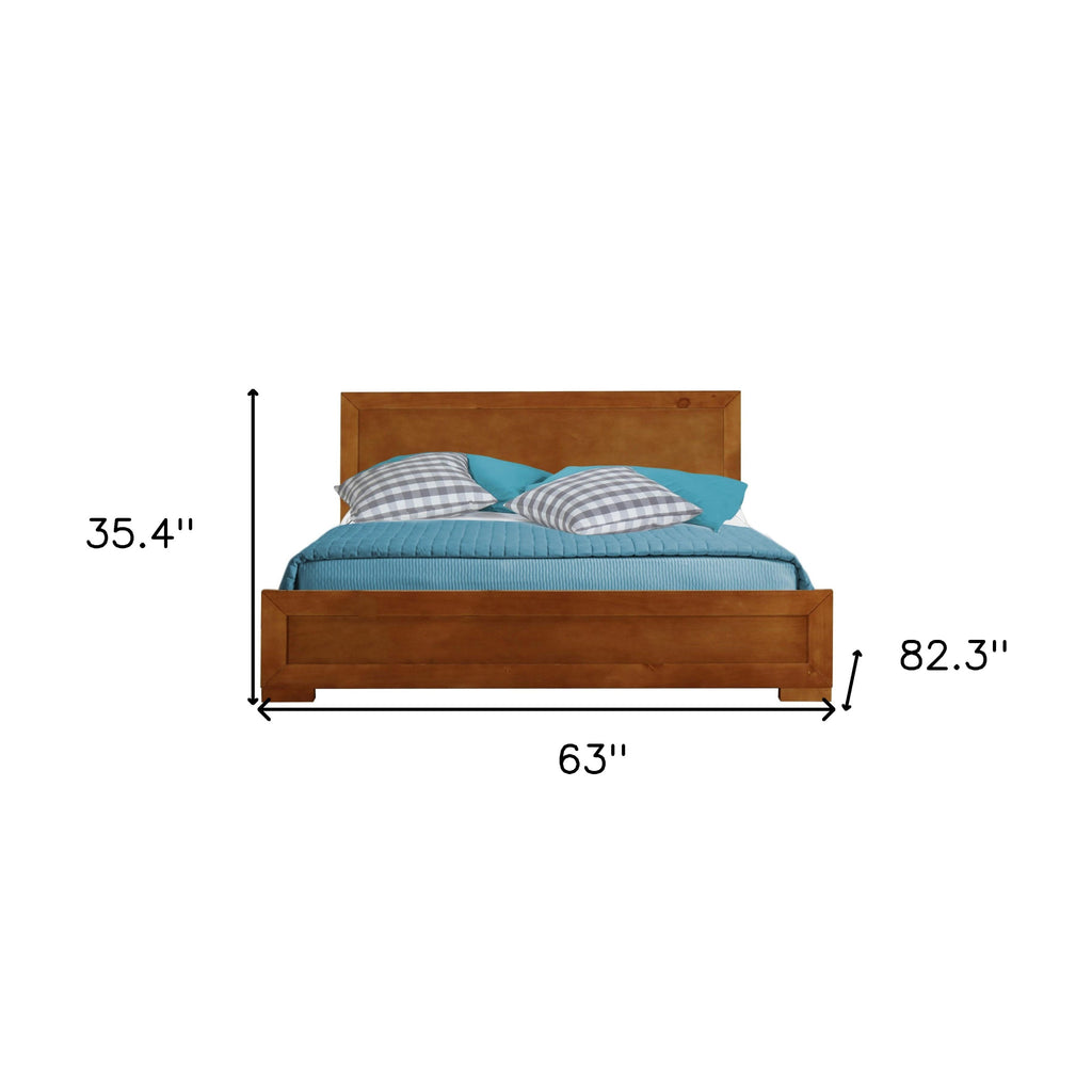 Black Solid and Manufactured Wood King Bed Frame