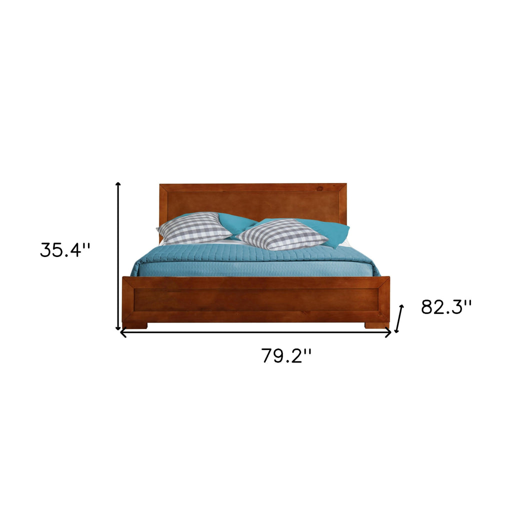 Black Solid and Manufactured Wood King Bed Frame