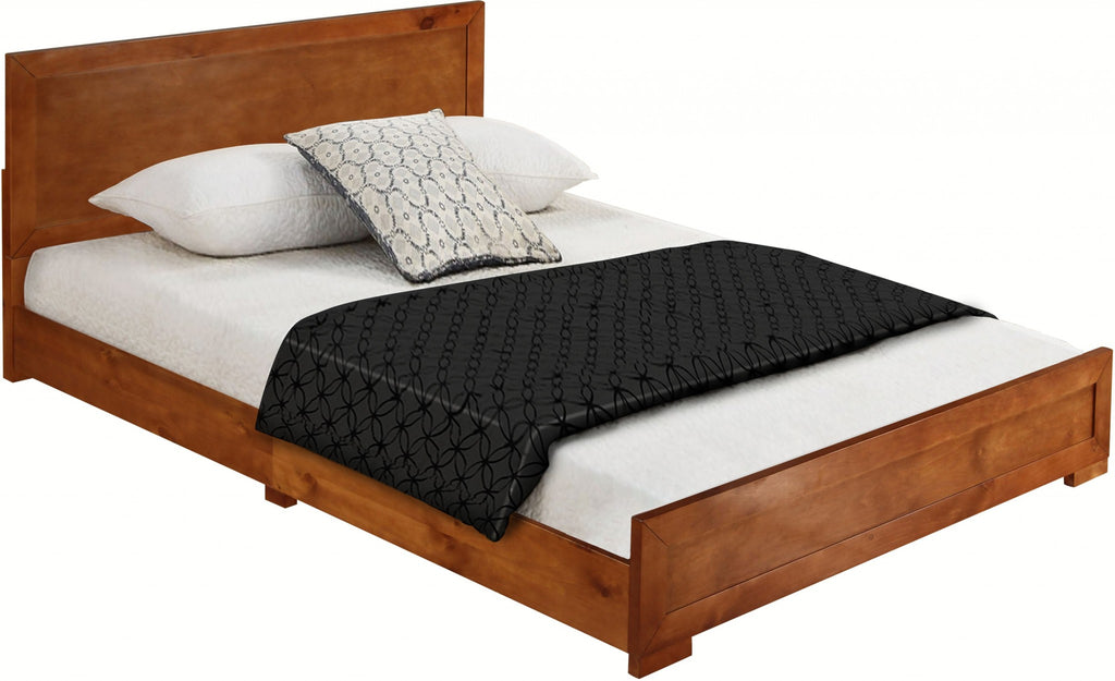 Oak Solid and Manufactured Wood King Bed Frame