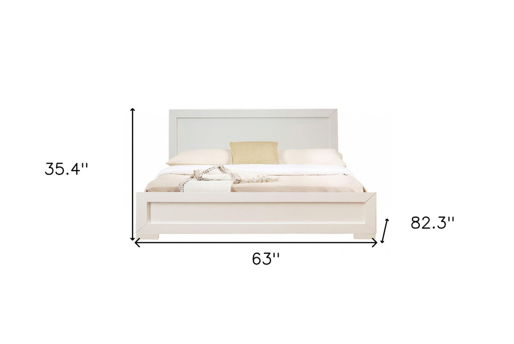 Oak Solid and Manufactured Wood King Bed Frame