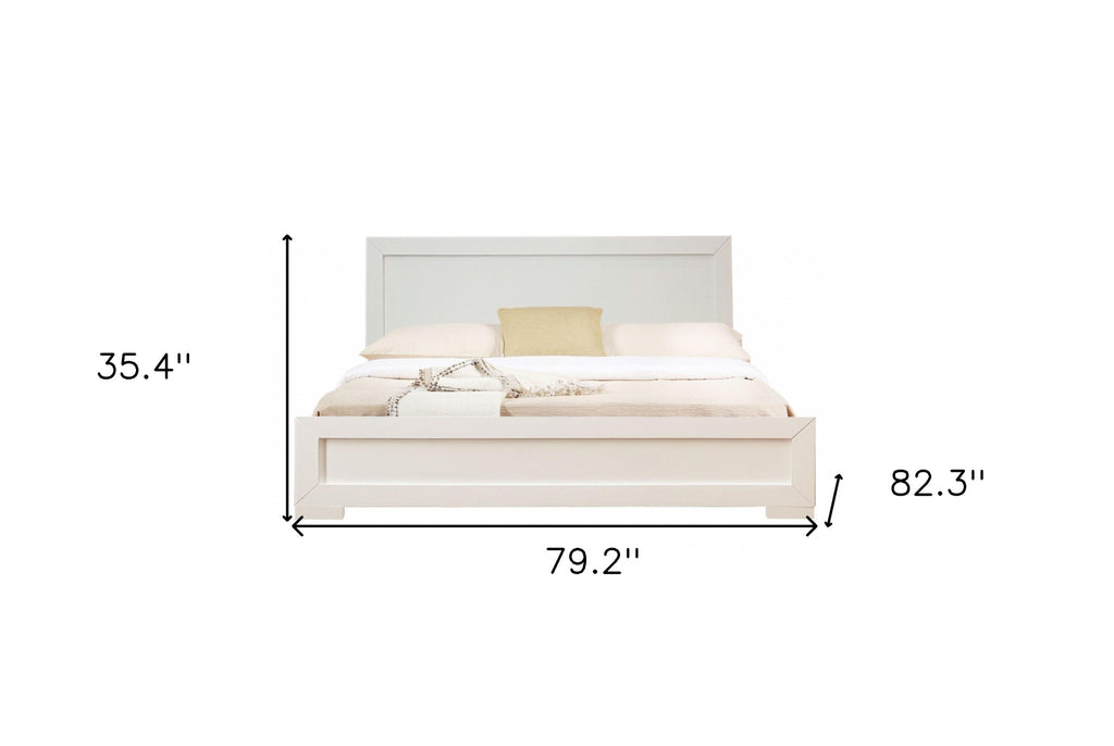 Oak Solid and Manufactured Wood King Bed Frame