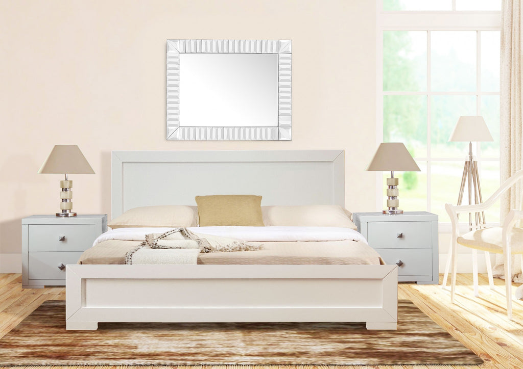 Oak Solid and Manufactured Wood King Bed Frame