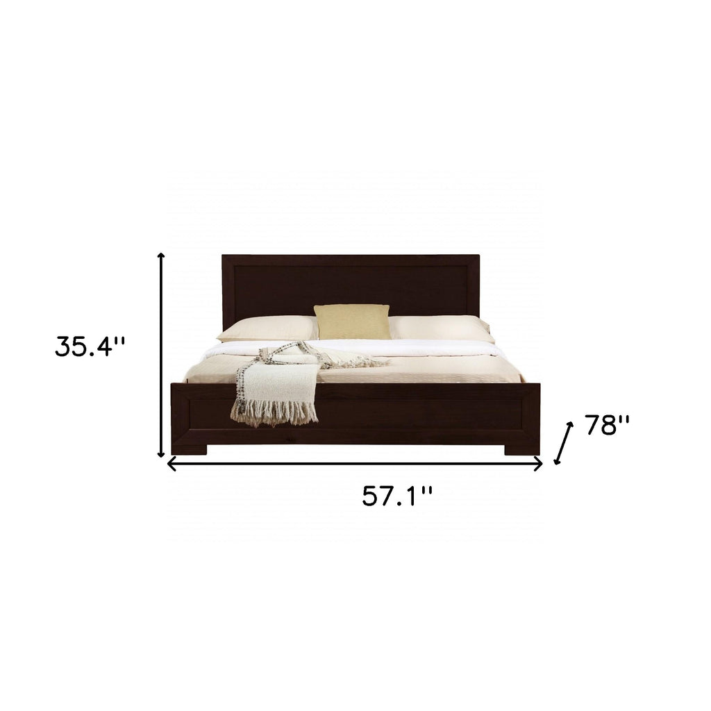 Oak Solid and Manufactured Wood King Bed Frame