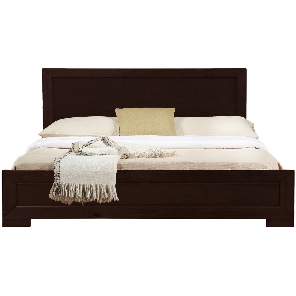 Oak Solid and Manufactured Wood King Bed Frame