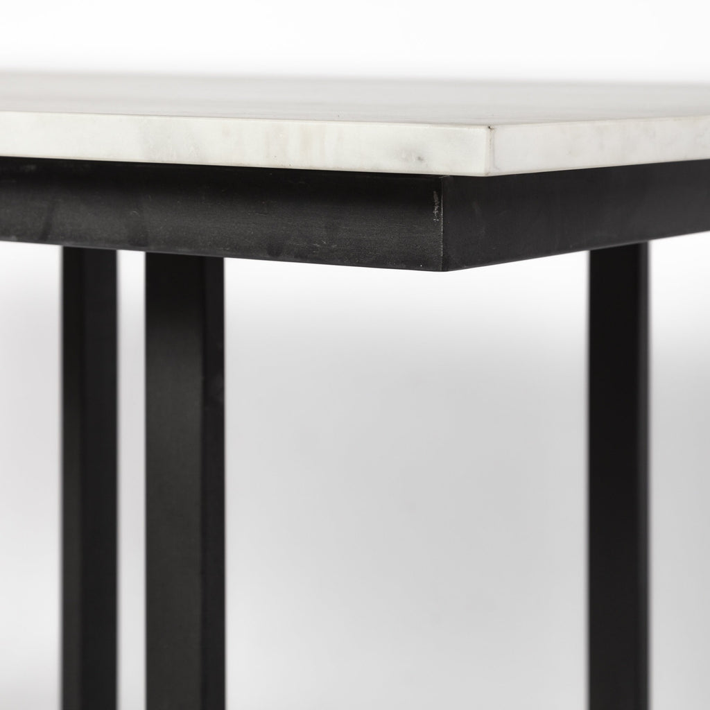 71" White And Black Dining Table