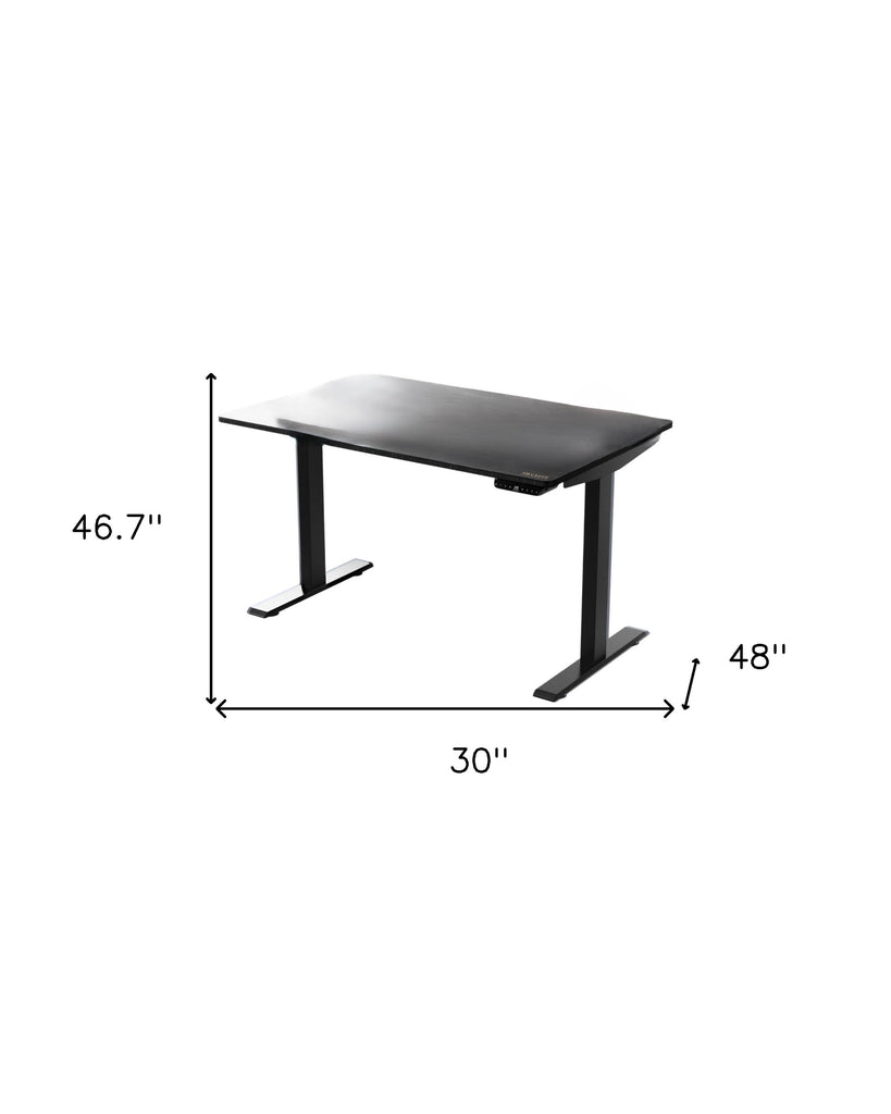 30" Adjustable Black Stainless Steel Standing Desk