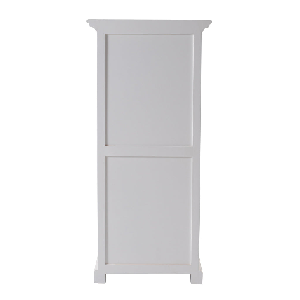 52" White Two Drawer Storage Cabinet With Baskets